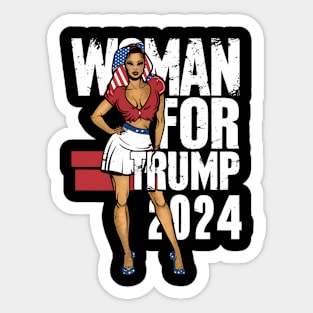 Latin Woman For Trump 2024 Election Sticker